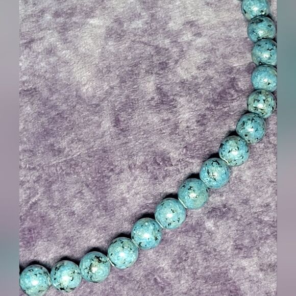 Blue Jasper Beaded Necklace - Picture 9 of 9